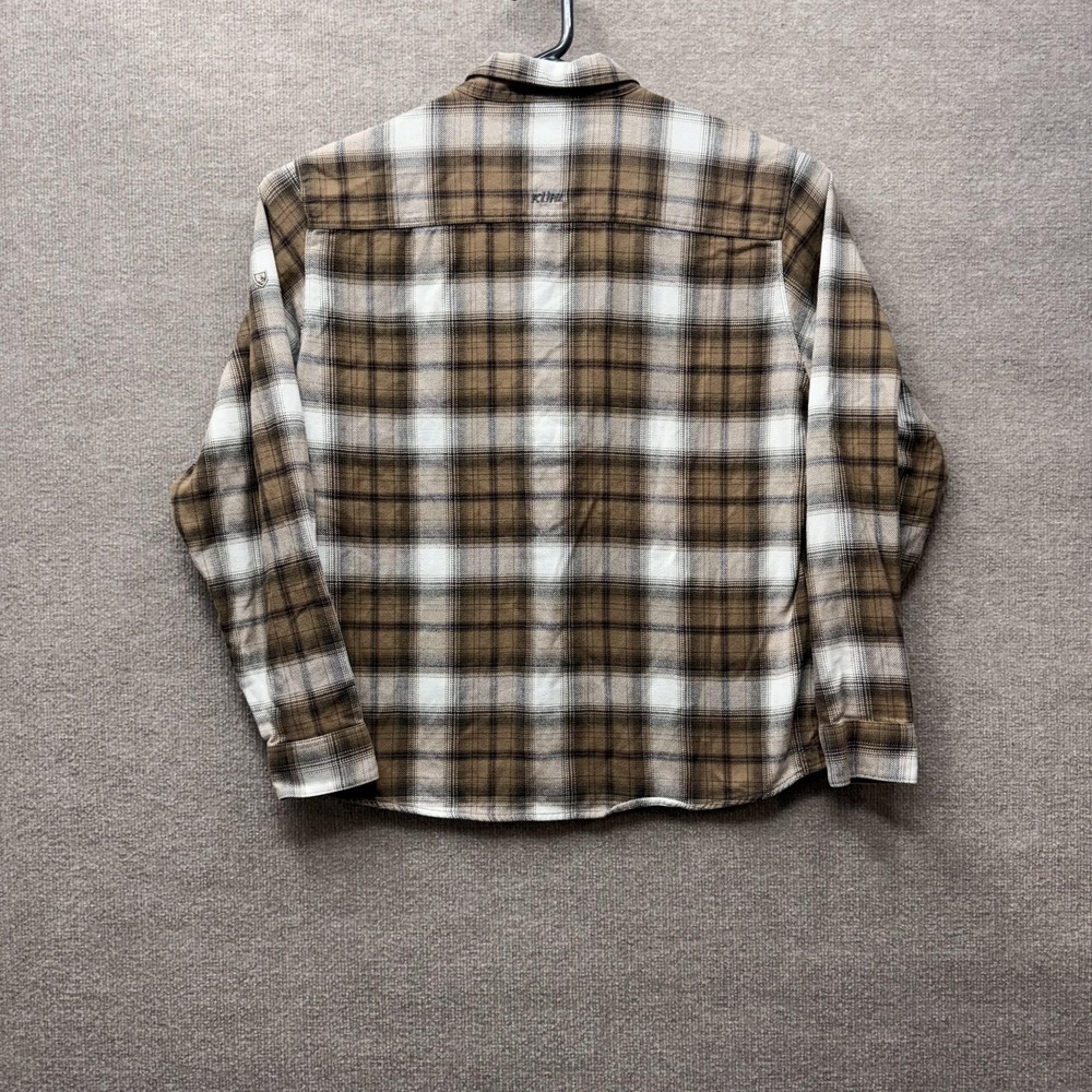 Kuhl The Law Flannel Shirt Mens XL Brown Plaid Button Up Long Sleeve - Picture 3 of 9